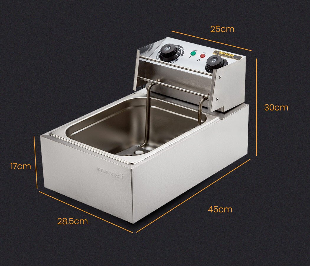 EuroChef Commercial Electric Deep Fryer Frying Basket Chip Cooker Fry Scoop - Appliances > Kitchen Appliances > Deep Fryers - Rivercity House & Home Co. (ABN 18 642 972 209) - Affordable Modern Furniture Australia