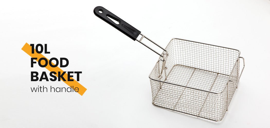EuroChef Commercial Electric Deep Fryer Frying Basket Chip Cooker Fry Scoop - Appliances > Kitchen Appliances > Deep Fryers - Rivercity House & Home Co. (ABN 18 642 972 209) - Affordable Modern Furniture Australia