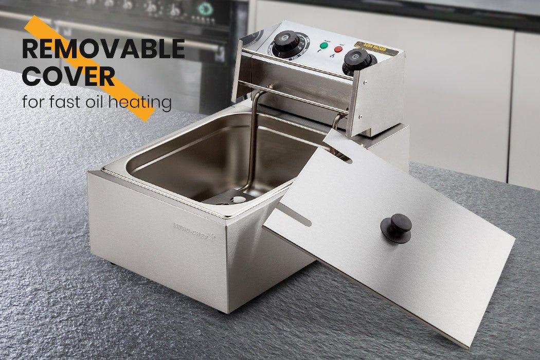 EuroChef Commercial Electric Deep Fryer Frying Basket Chip Cooker Fry Scoop - Appliances > Kitchen Appliances > Deep Fryers - Rivercity House & Home Co. (ABN 18 642 972 209) - Affordable Modern Furniture Australia
