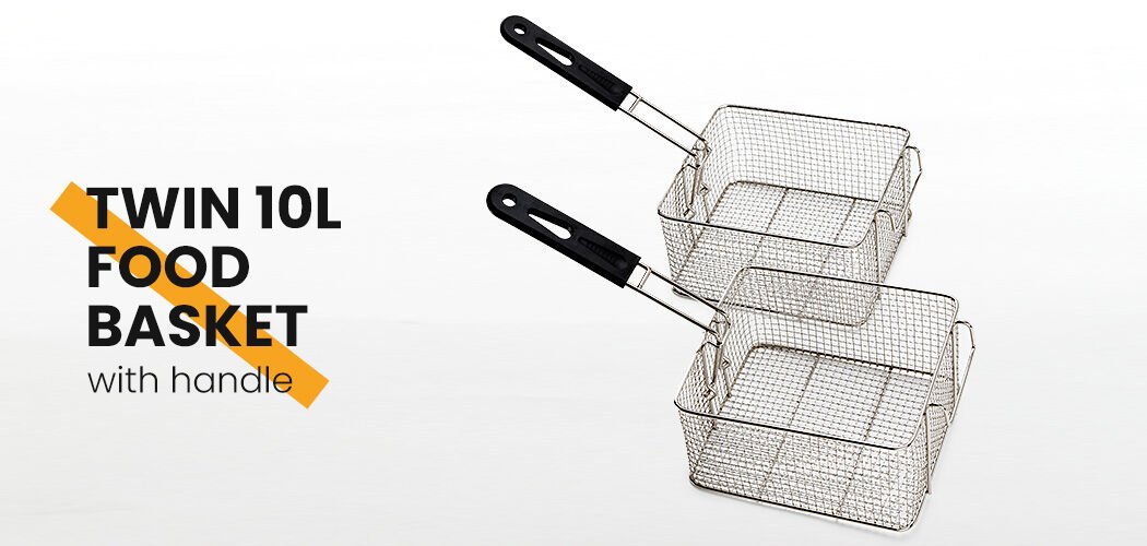 EuroChef Commercial Electric Deep Fryer Twin Frying Basket Chip Cooker Fry - Appliances > Kitchen Appliances > Deep Fryers - Rivercity House & Home Co. (ABN 18 642 972 209) - Affordable Modern Furniture Australia