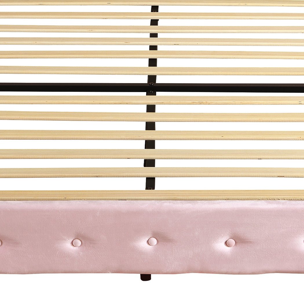 Evangeline Single Floating LED Bed – Pink - Rivercity House & Home Co. (ABN 18 642 972 209) - Affordable Modern Furniture Australia