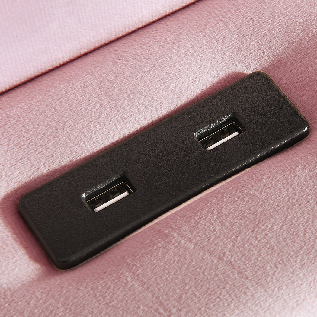 Evangeline Single Floating LED Bed – Pink - Rivercity House & Home Co. (ABN 18 642 972 209) - Affordable Modern Furniture Australia
