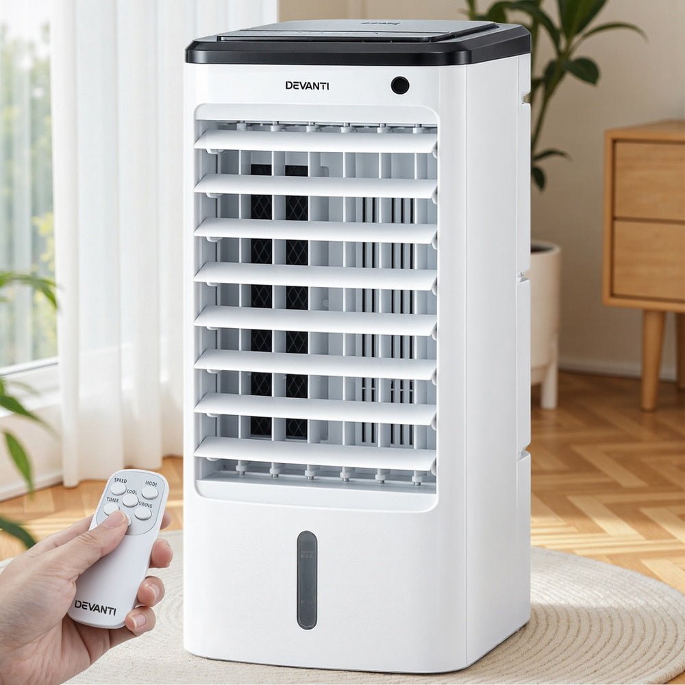 Evaporative Air Cooler Conditioner w/ Remote 4L - Appliances > Air Conditioners > Evaporative Coolers - Rivercity House & Home Co. (ABN 18 642 972 209) - Affordable Modern Furniture Australia