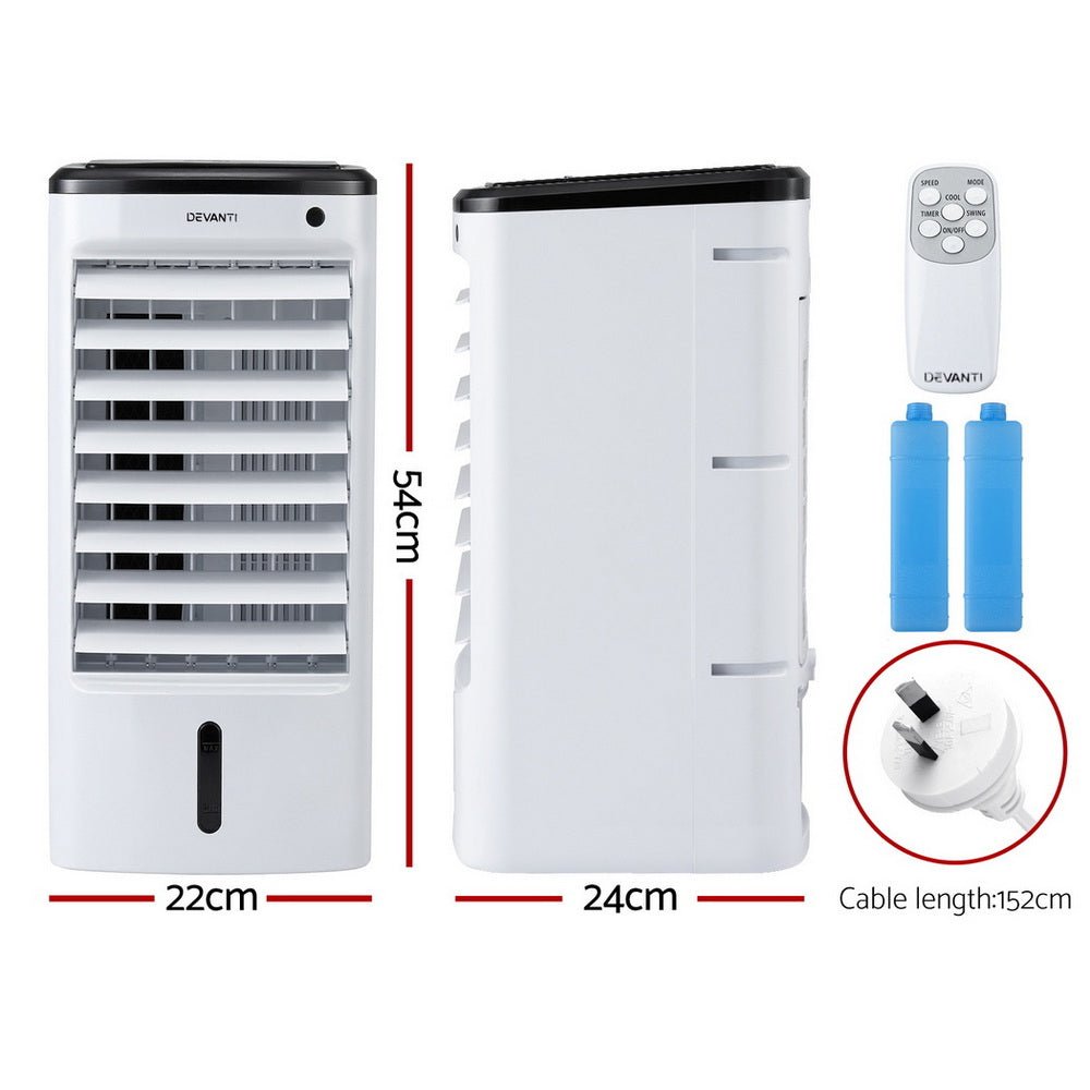 Evaporative Air Cooler Conditioner w/ Remote 4L - Appliances > Air Conditioners > Evaporative Coolers - Rivercity House & Home Co. (ABN 18 642 972 209) - Affordable Modern Furniture Australia