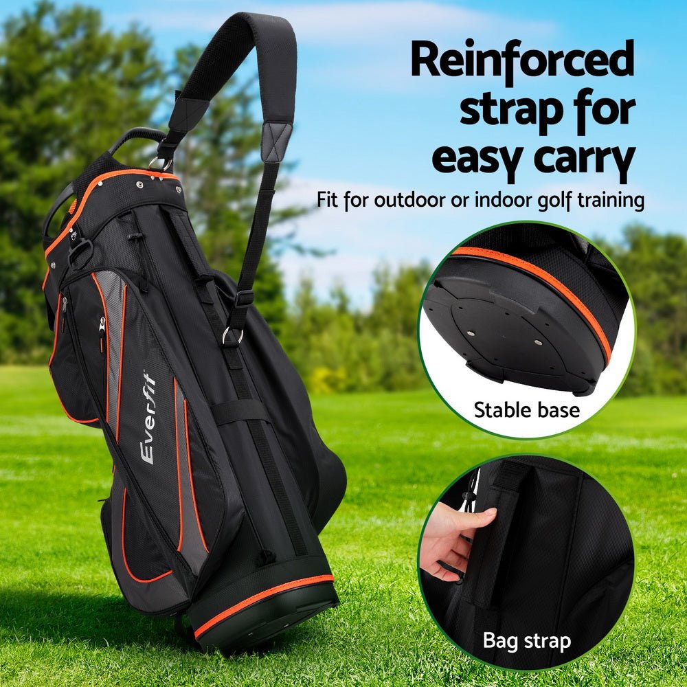 Everfit 14 Ways Dividers Golf Bag Stand Insulated Carry Bag Zippered Rain Cover - Sports & Fitness > Golf - Rivercity House & Home Co. (ABN 18 642 972 209) - Affordable Modern Furniture Australia