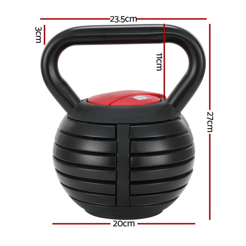 Everfit 18kg Adjustable Kettlebell Set Portable Kettle Bell Weight Dumbbells 10lbs 40lbs - Sports & Fitness > Exercise, Gym and Fitness - Rivercity House & Home Co. (ABN 18 642 972 209) - Affordable Modern Furniture Australia