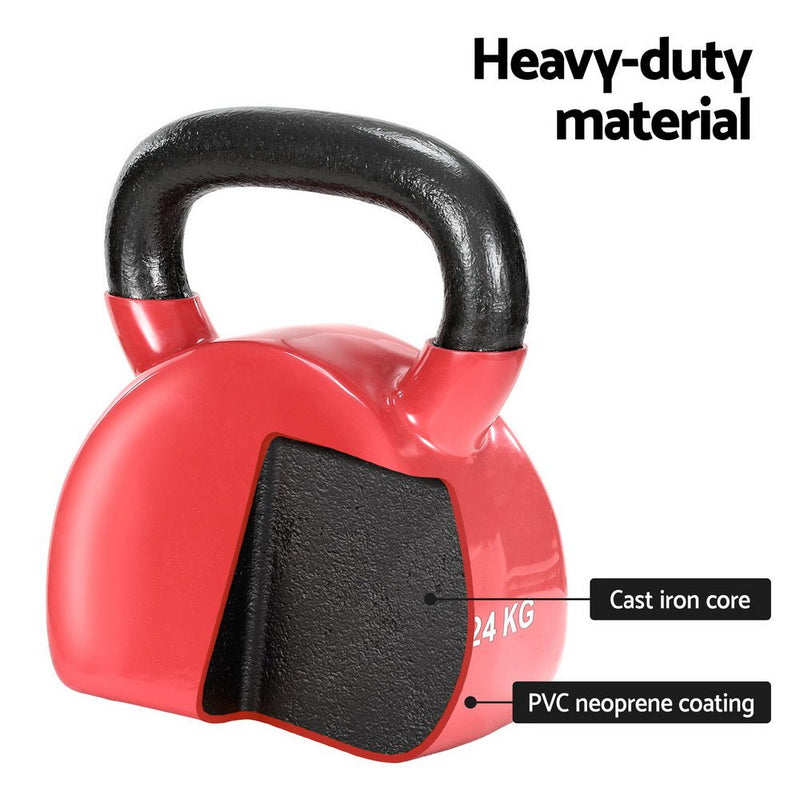 Everfit 24kg Kettlebell Set Weightlifting Bench Dumbbells Kettle Bell Gym Home - Sports & Fitness > Exercise, Gym and Fitness - Rivercity House & Home Co. (ABN 18 642 972 209) - Affordable Modern Furniture Australia