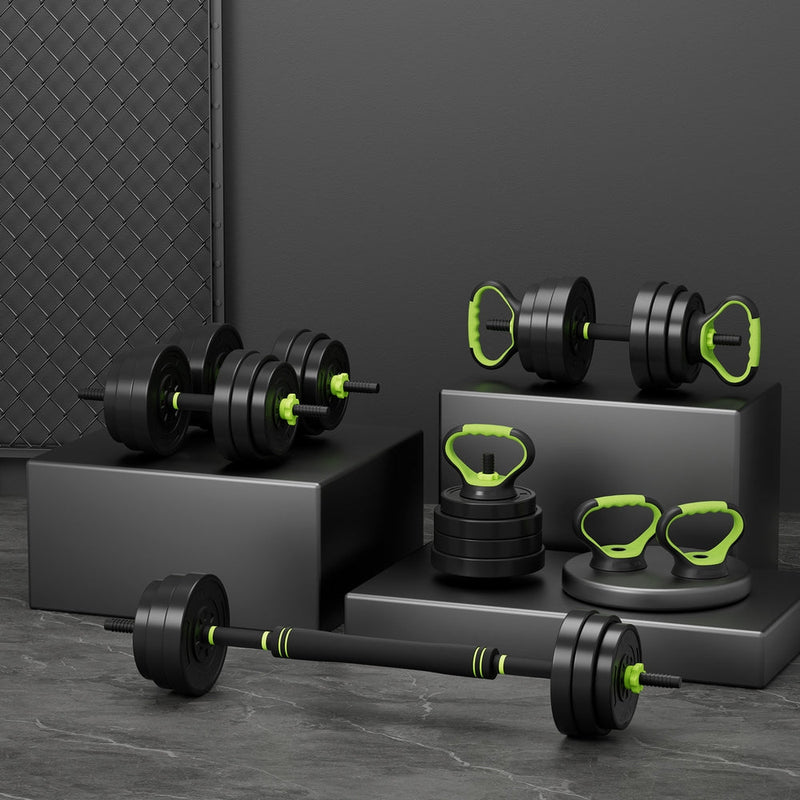 Everfit 25kg Adjustable Dumbbells Set Kettle Bell Weight Plates Barbells Gym - Sports & Fitness > Exercise, Gym and Fitness - Rivercity House & Home Co. (ABN 18 642 972 209) - Affordable Modern Furniture Australia