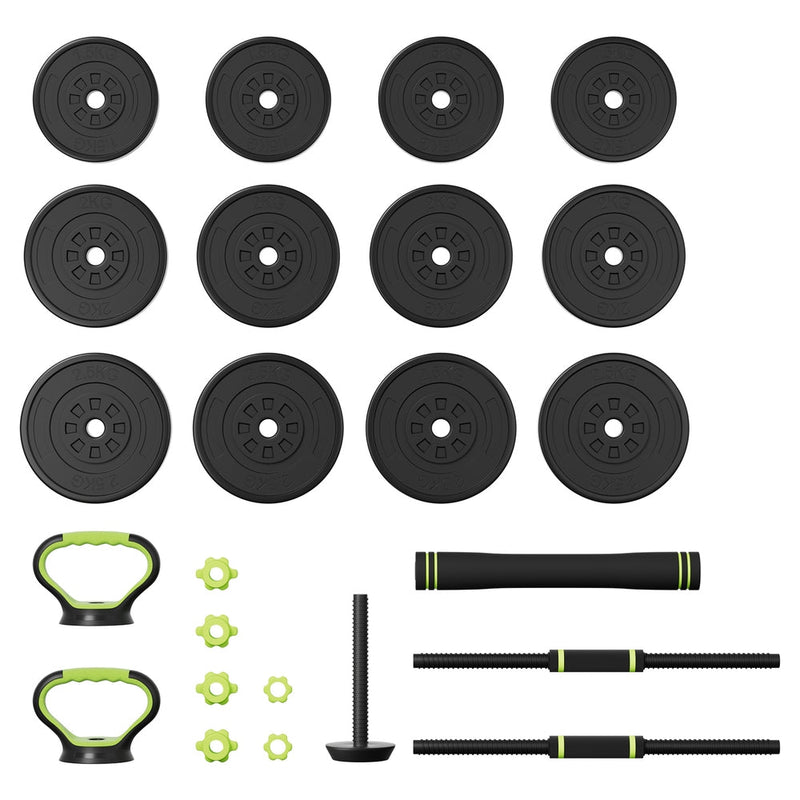 Everfit 25kg Adjustable Dumbbells Set Kettle Bell Weight Plates Barbells Gym - Sports & Fitness > Exercise, Gym and Fitness - Rivercity House & Home Co. (ABN 18 642 972 209) - Affordable Modern Furniture Australia