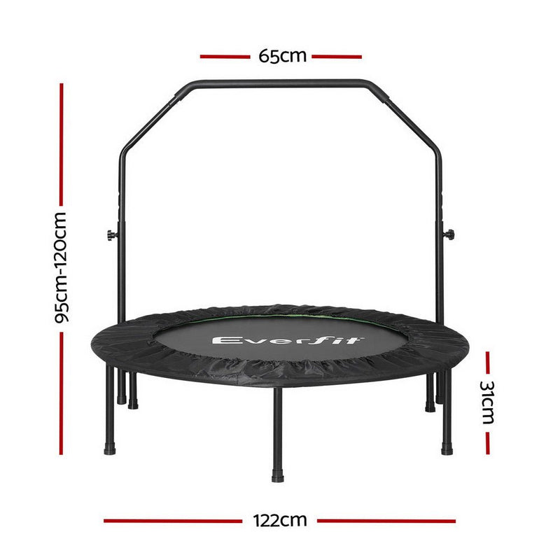 Everfit 48inch Round Trampoline Kids Exercise Fitness Adjustable Handrail Green - Sports & Fitness > Trampolines - Rivercity House & Home Co. (ABN 18 642 972 209) - Affordable Modern Furniture Australia