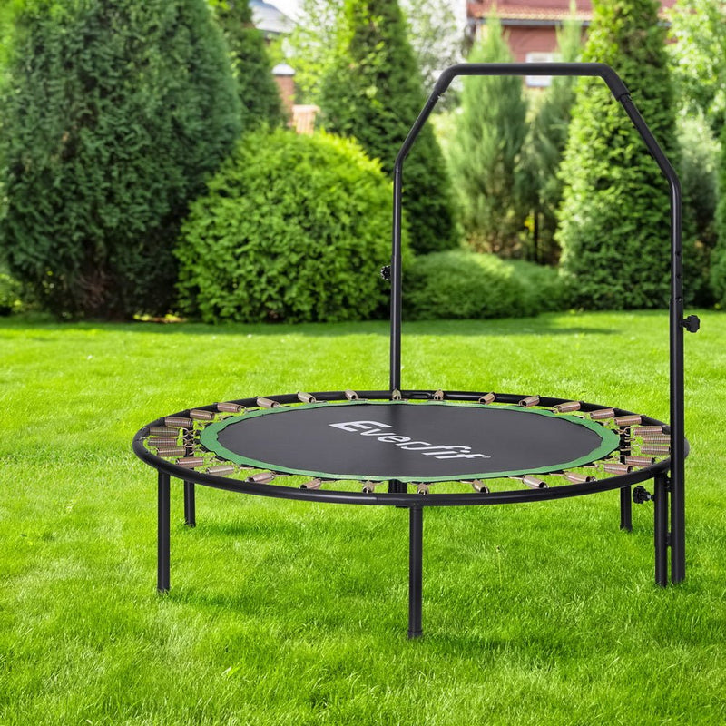 Everfit 48inch Round Trampoline Kids Exercise Fitness Adjustable Handrail Green - Sports & Fitness > Trampolines - Rivercity House & Home Co. (ABN 18 642 972 209) - Affordable Modern Furniture Australia