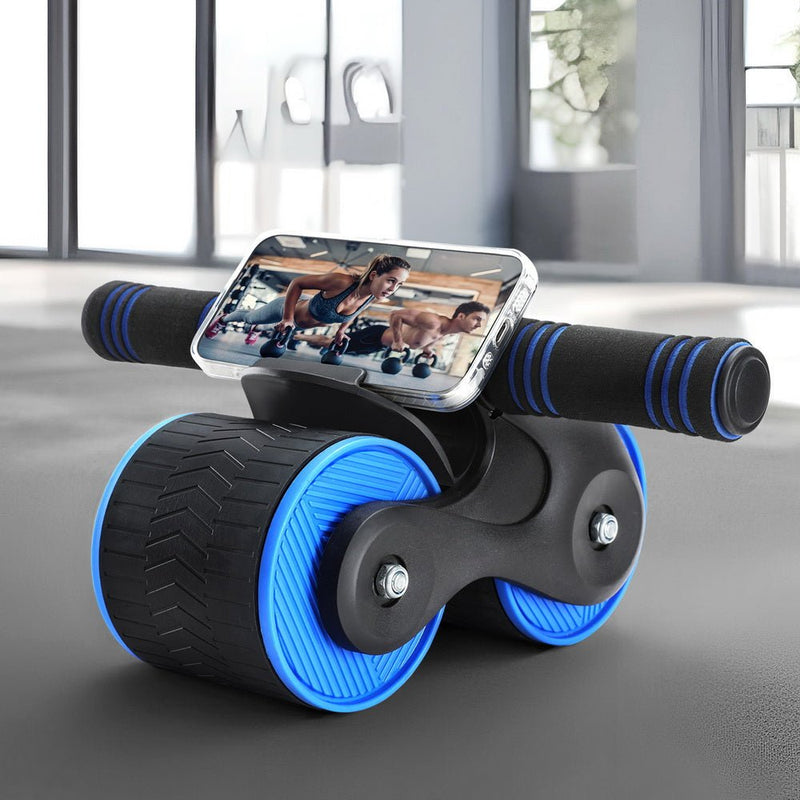 Everfit Ab Roller Automatic Rebound Abdominal Wheel Home Gym Workout Blue - Sports & Fitness > Exercise, Gym and Fitness - Rivercity House & Home Co. (ABN 18 642 972 209) - Affordable Modern Furniture Australia