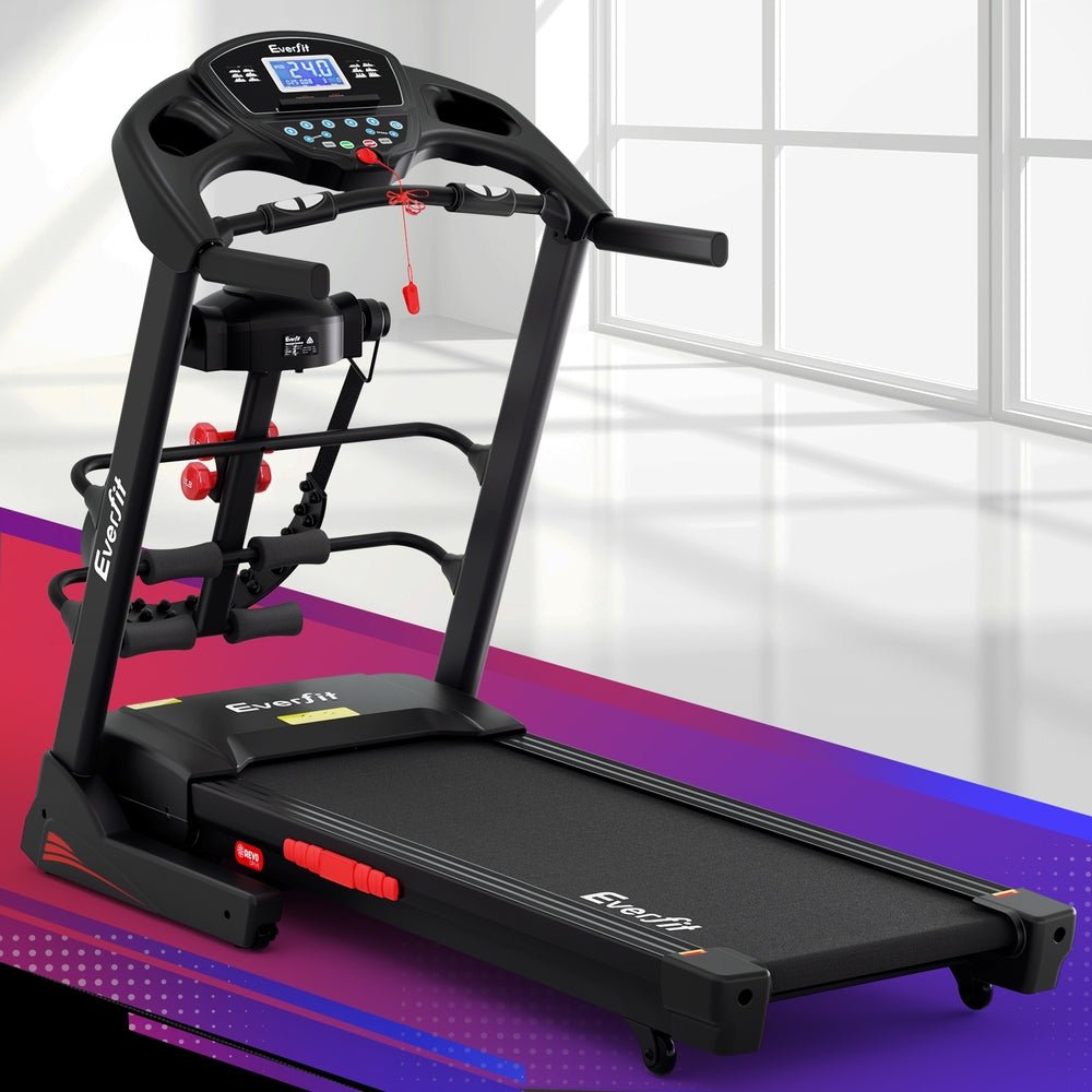 Everfit Treadmill Electric Home Gym Fitness Exercise Machine w/ Massager 480mm - Sports & Fitness > Exercise, Gym & Fitness > Treadmills - Rivercity House & Home Co. (ABN 18 642 972 209) - Affordable Modern Furniture Australia