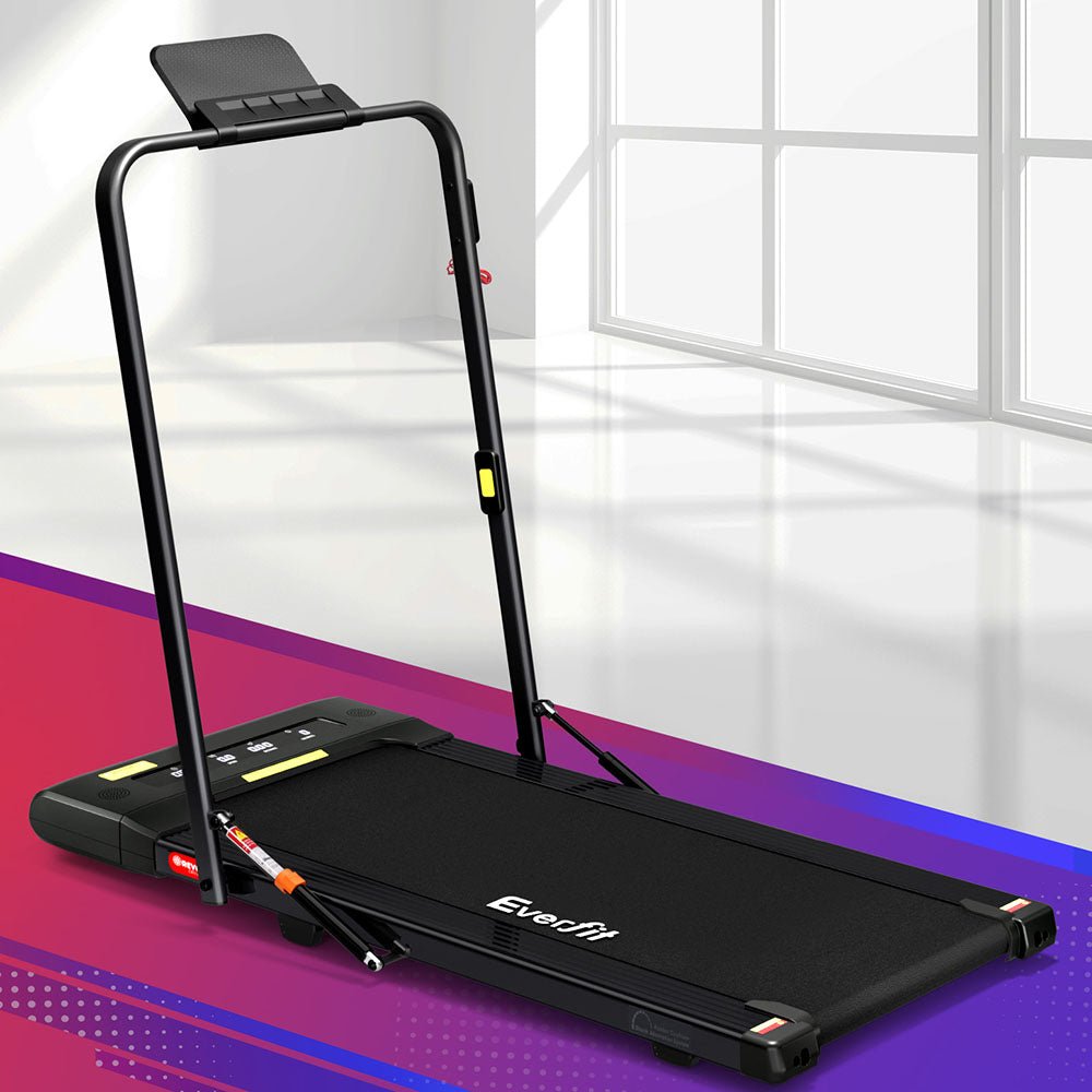 Everfit Treadmill Electric Walking Pad Under Desk Home Gym Fitness 400mm Black - Sports & Fitness > Exercise, Gym & Fitness > Treadmills - Rivercity House & Home Co. (ABN 18 642 972 209) - Affordable Modern Furniture Australia