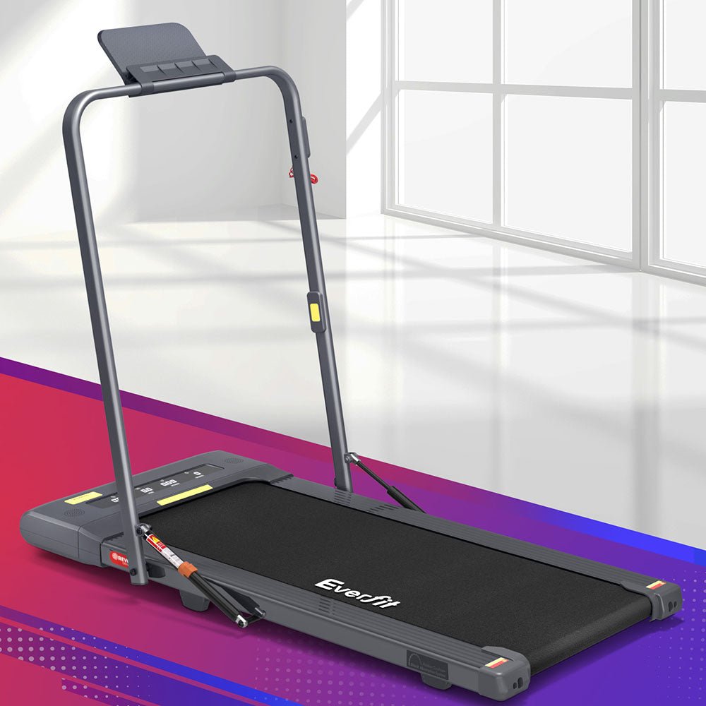 Everfit Treadmill Electric Walking Pad Under Desk Home Gym Fitness 400mm Grey - Sports & Fitness > Exercise, Gym & Fitness > Treadmills - Rivercity House & Home Co. (ABN 18 642 972 209) - Affordable Modern Furniture Australia