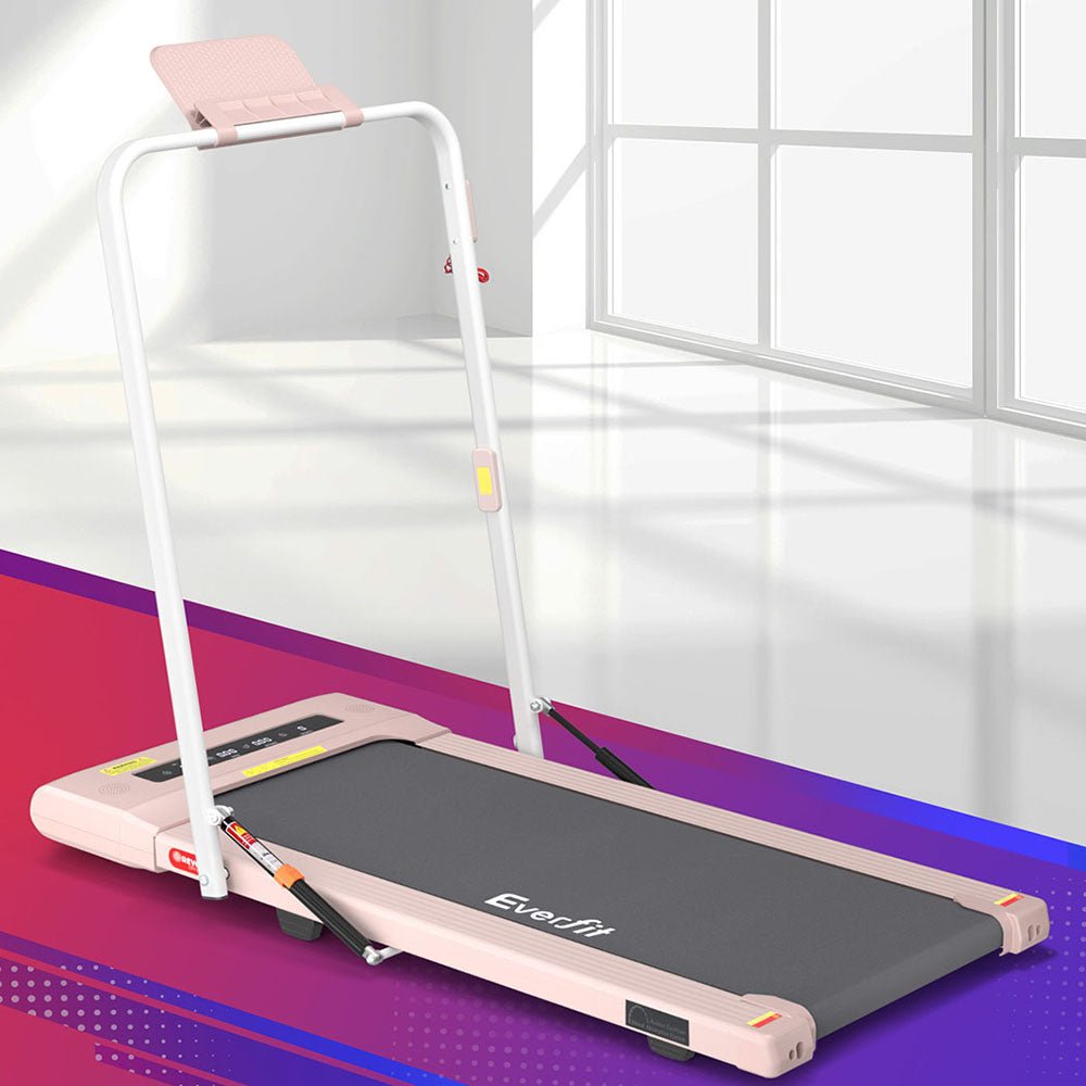 Everfit Treadmill Electric Walking Pad Under Desk Home Gym Fitness 400mm Pink - Sports & Fitness > Exercise, Gym & Fitness > Treadmills - Rivercity House & Home Co. (ABN 18 642 972 209) - Affordable Modern Furniture Australia