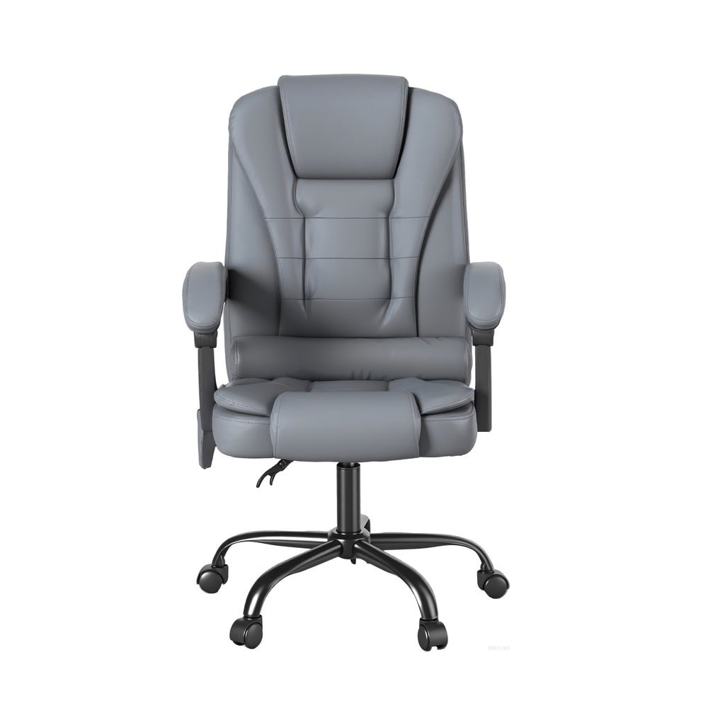 Executive Office Chair 4 - Point Massage Adjustable Ergonomic Recline PU - Furniture > Bar Stools & Chairs > Massage Chairs - Rivercity House & Home Co. (ABN 18 642 972 209) - Affordable Modern Furniture Australia