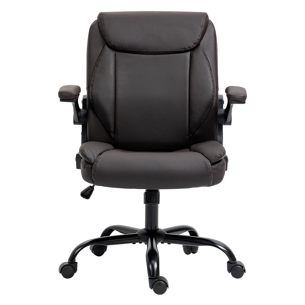 Executive Office Chair Mid Back Brwon - Furniture > Office > Office & Desk Chairs - Rivercity House & Home Co. (ABN 18 642 972 209) - Affordable Modern Furniture Australia
