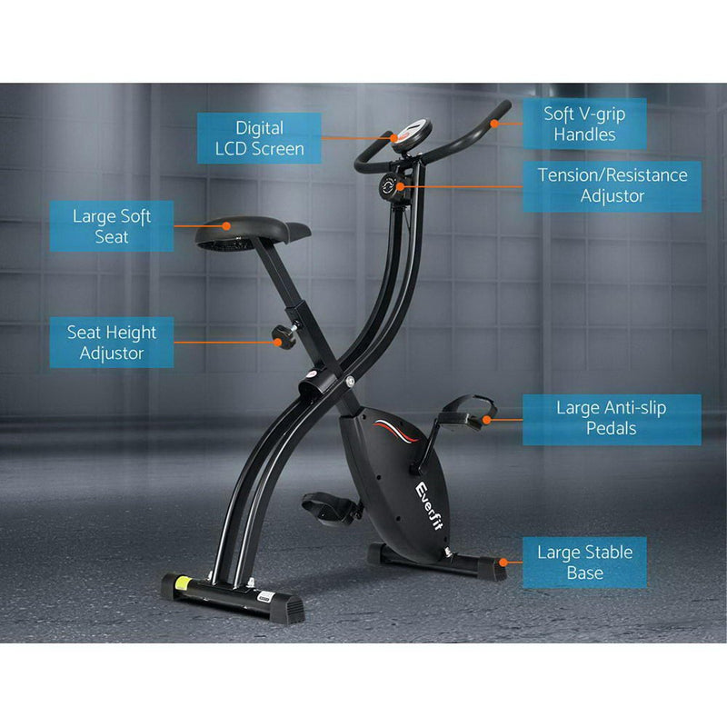 Exercise Bike X - Bike Folding Magnetic Bicycle Cycling Flywheel Fitness Machine - Rivercity House & Home Co. (ABN 18 642 972 209) - Affordable Modern Furniture Australia