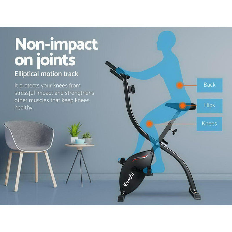 Exercise Bike X - Bike Folding Magnetic Bicycle Cycling Flywheel Fitness Machine - Rivercity House & Home Co. (ABN 18 642 972 209) - Affordable Modern Furniture Australia