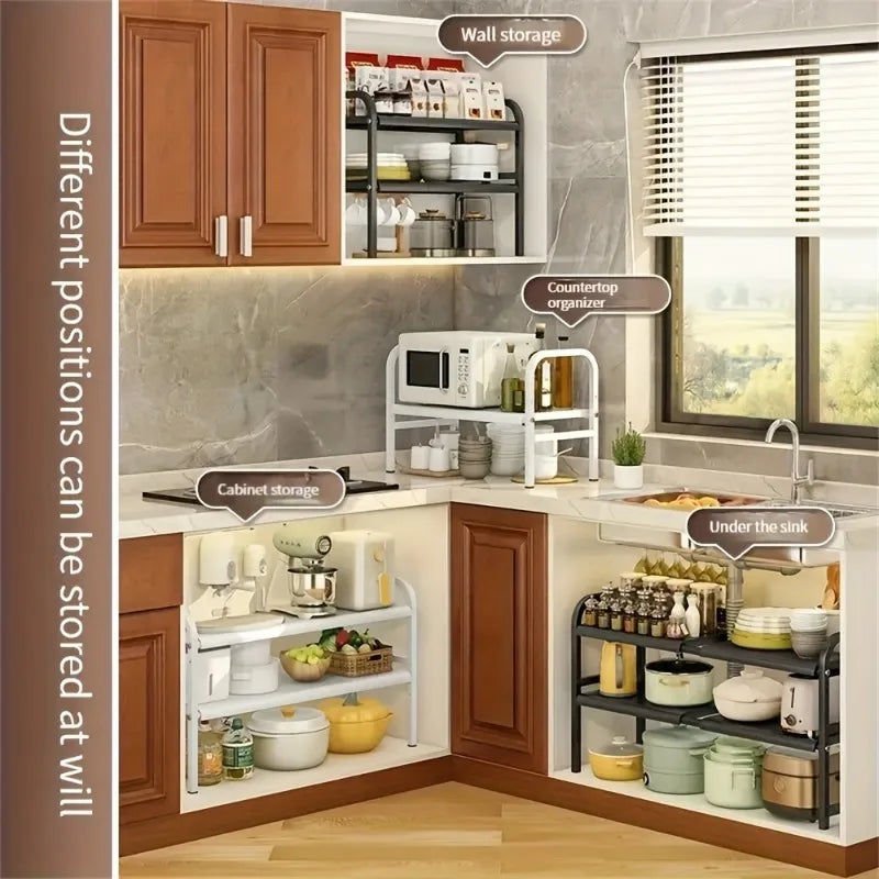 Expandable 8-Panel Under Sink Organizer Set - Home & Garden > DIY > Kitchen & Bathroom DIY - Rivercity House & Home Co. (ABN 18 642 972 209) - Affordable Modern Furniture Australia