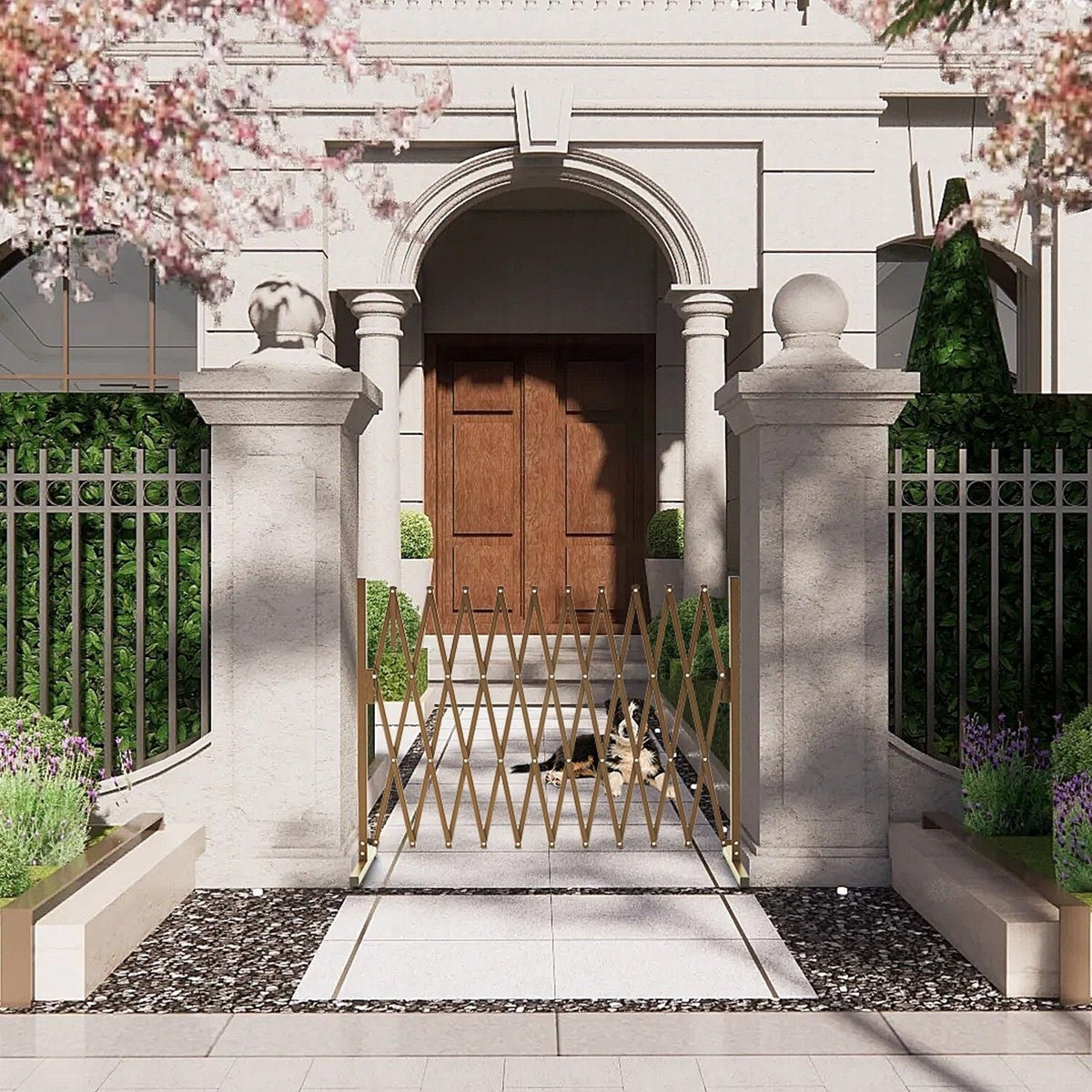 Expandable Rectangular Aluminium Garden Fence Gate - Home & Garden > Gate Openers > Fence & Gate Accessories - Rivercity House & Home Co. (ABN 18 642 972 209) - Affordable Modern Furniture Australia