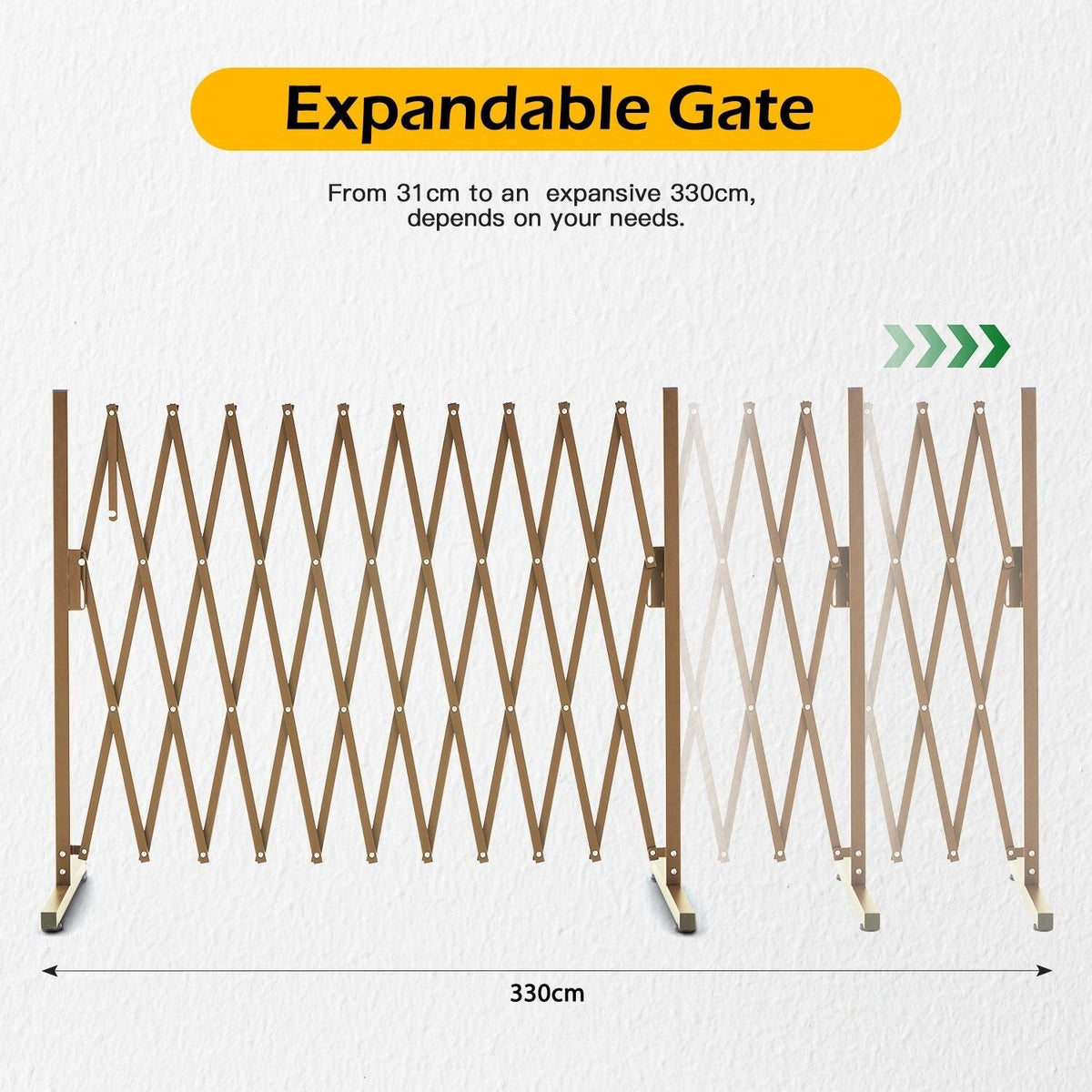 Expandable Rectangular Aluminium Garden Fence Gate - Home & Garden > Gate Openers > Fence & Gate Accessories - Rivercity House & Home Co. (ABN 18 642 972 209) - Affordable Modern Furniture Australia