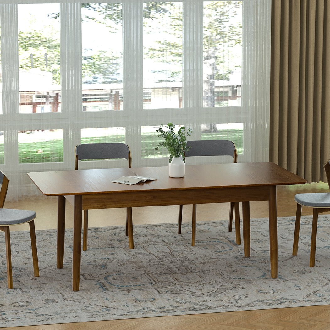 Extendable Dining Table 1.6 - 2m with Butterfly Leaf - Brown - Rivercity House & Home Co. (ABN 18 642 972 209) - Affordable Modern Furniture Australia