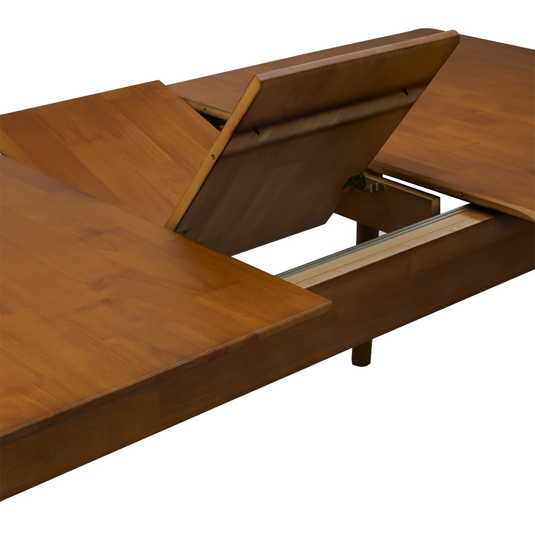 Extendable Dining Table 1.6 - 2m with Butterfly Leaf - Brown - Rivercity House & Home Co. (ABN 18 642 972 209) - Affordable Modern Furniture Australia