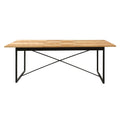 Extendable Rectangle Dining Table 150-210cm for Kitchen - Brown