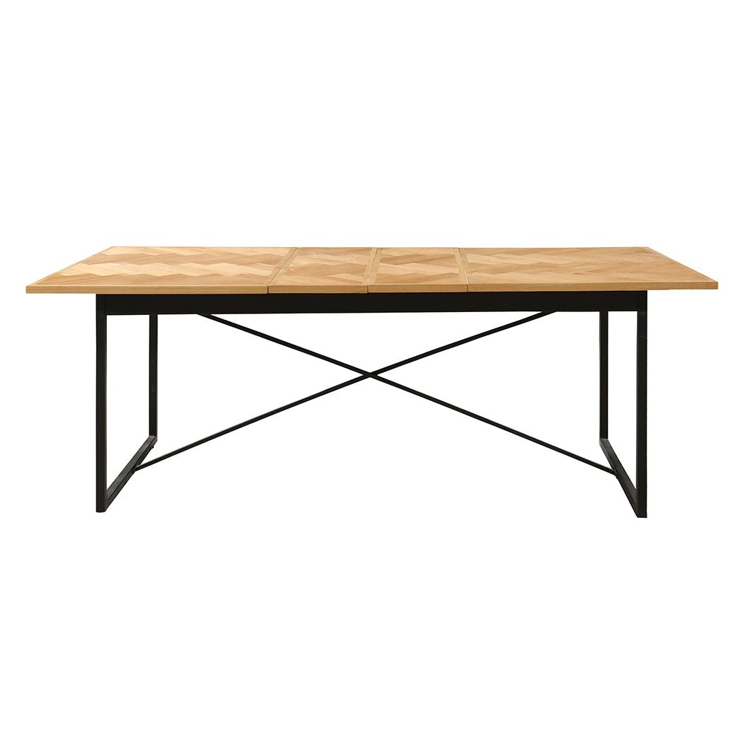 Extendable Rectangle Dining Table 150 - 210cm for Kitchen - Brown - Rivercity House & Home Co. (ABN 18 642 972 209) - Affordable Modern Furniture Australia