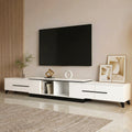 Extendable TV Cabinet Entertainment Unit Stand 190-260cm - White