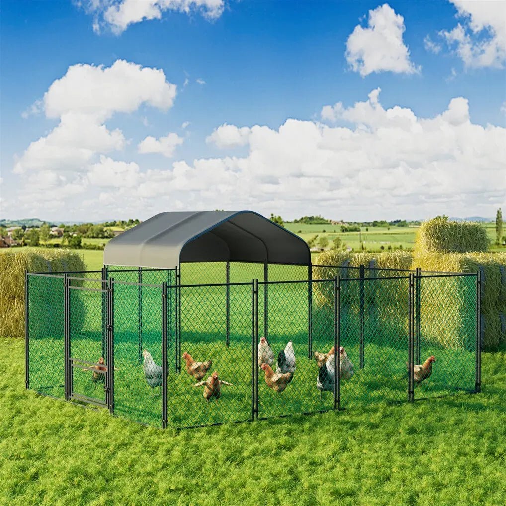 Extra Large Black Chicken Coop Cage Run Rabbit Hutch Walk-In Hen Enclosure 300x200x270cm - Pet Care > Coops & Hutches > Coop & Hutch Accessories - Rivercity House & Home Co. (ABN 18 642 972 209) - Affordable Modern Furniture Australia