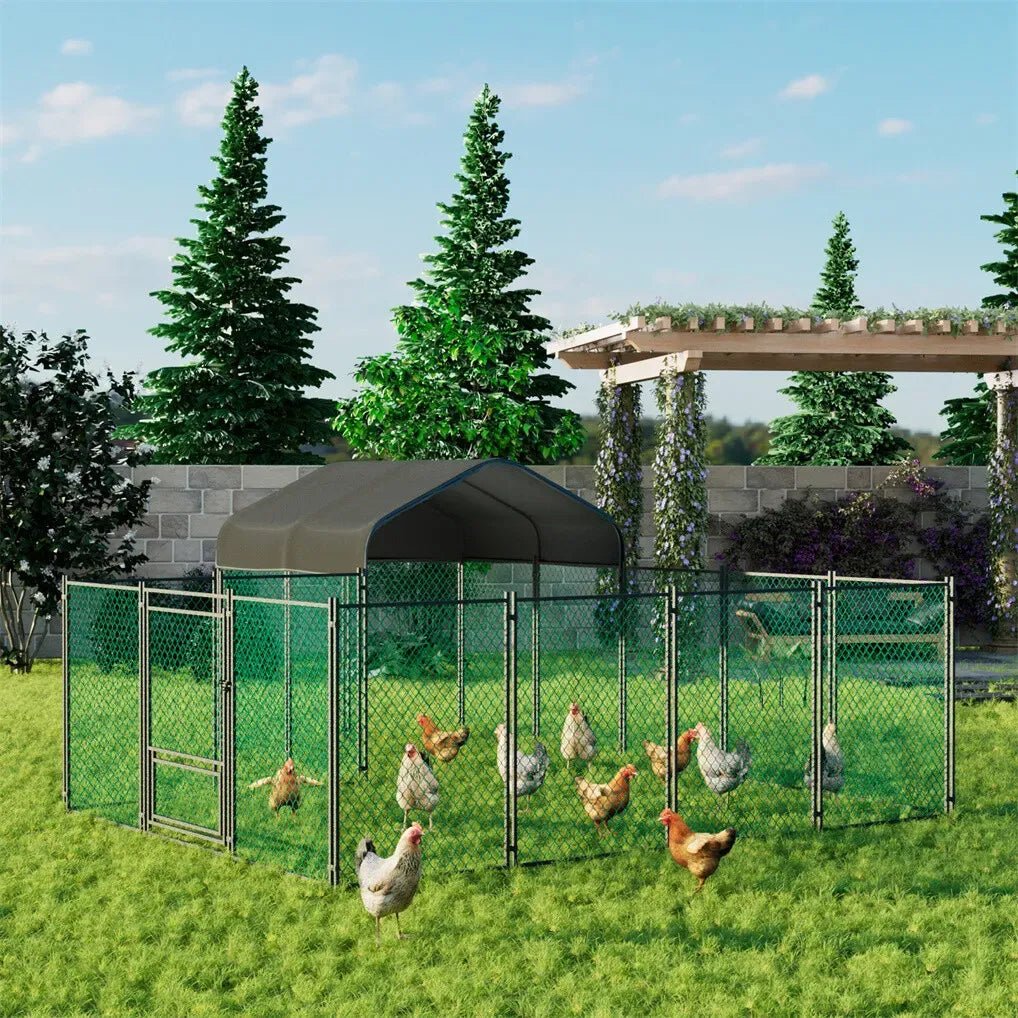 Extra Large Black Chicken Coop Cage Run Rabbit Hutch Walk-In Hen Enclosure 300x200x270cm - Pet Care > Coops & Hutches > Coop & Hutch Accessories - Rivercity House & Home Co. (ABN 18 642 972 209) - Affordable Modern Furniture Australia