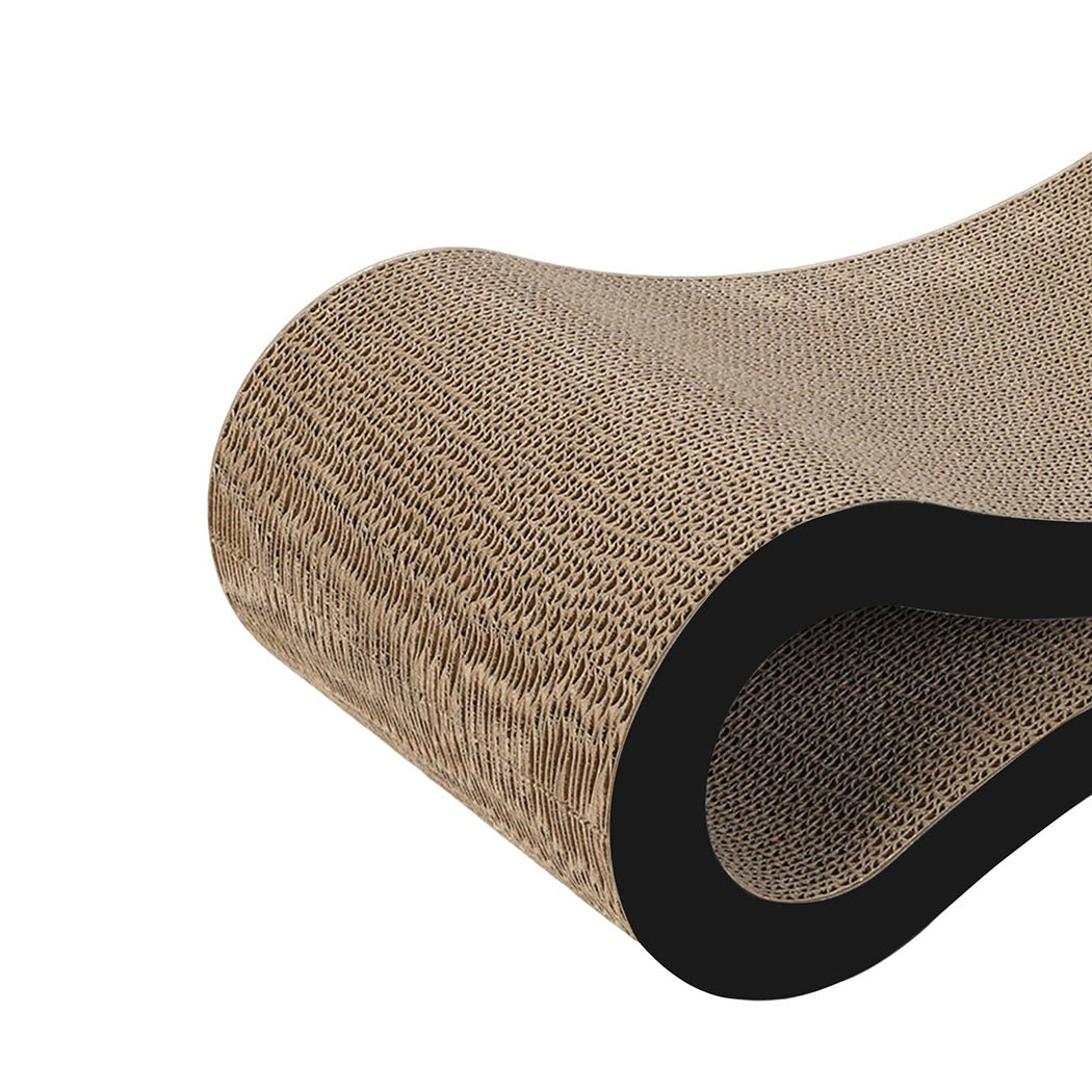 Extra - Large Cat Scratcher Board Bed with Catnip - Black and Brown - Rivercity House & Home Co. (ABN 18 642 972 209) - Affordable Modern Furniture Australia