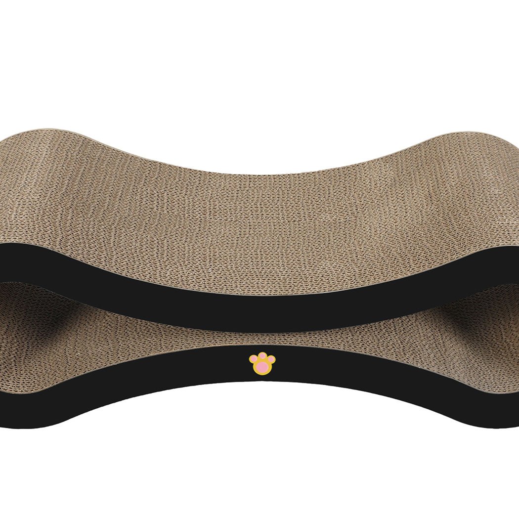 Extra - Large Cat Scratcher Board Bed with Catnip - Black and Brown - Rivercity House & Home Co. (ABN 18 642 972 209) - Affordable Modern Furniture Australia