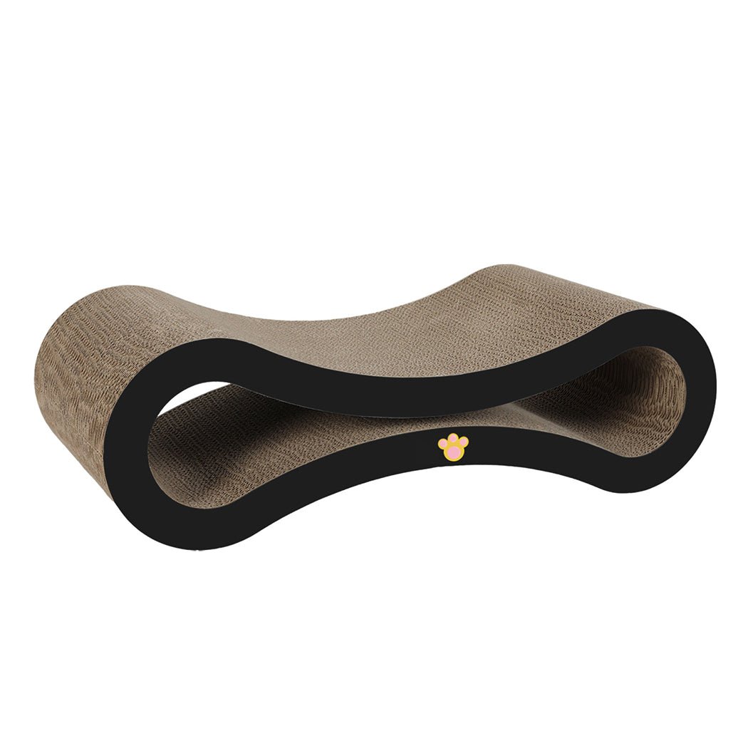 Extra - Large Cat Scratcher Board Bed with Catnip - Black and Brown - Rivercity House & Home Co. (ABN 18 642 972 209) - Affordable Modern Furniture Australia