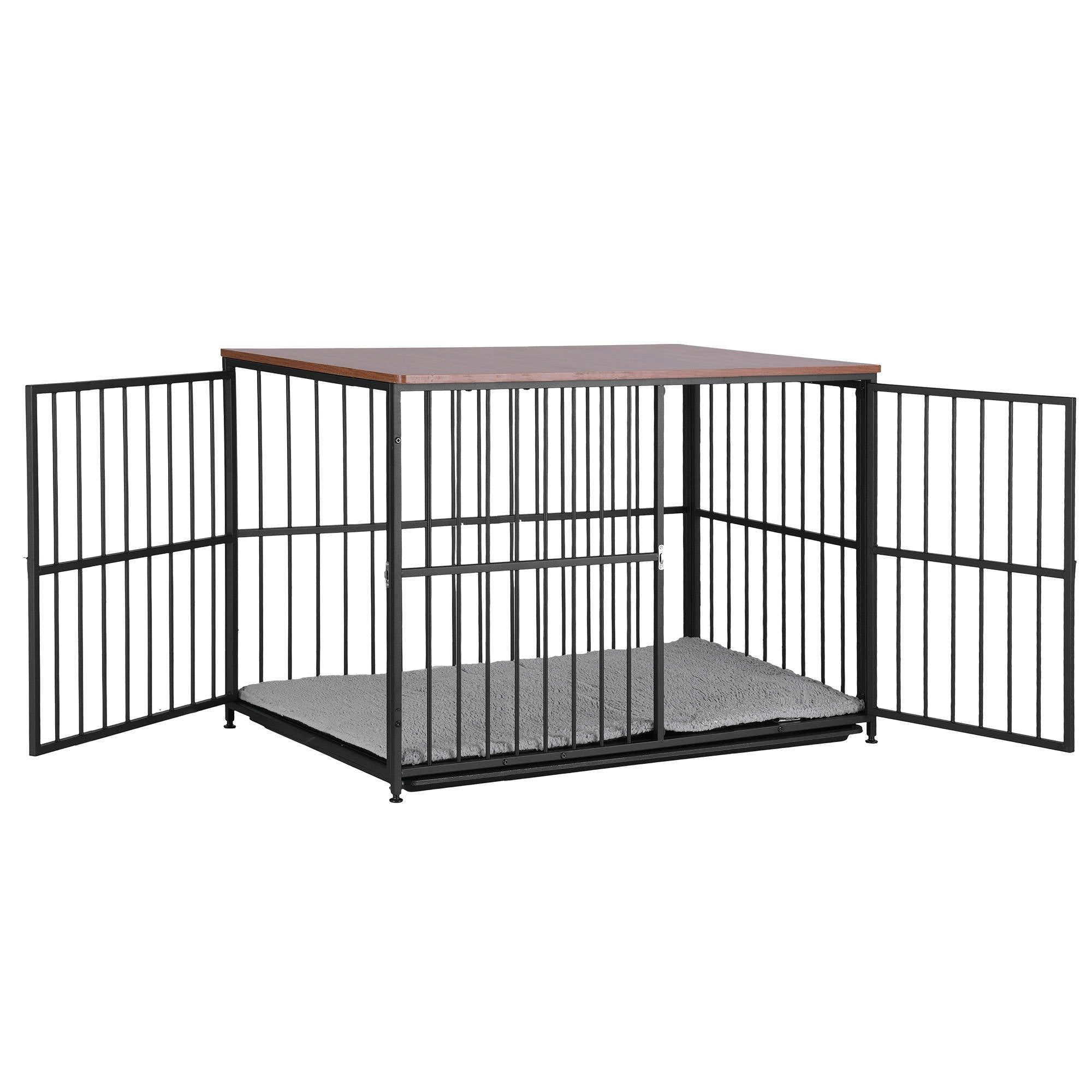 Extra Large Dog Crate Furniture 107cm Dog Cage Puppy Pet Wooden Black - Pet Care > Dog Supplies > Dog Carriers & Crates - Rivercity House & Home Co. (ABN 18 642 972 209) - Affordable Modern Furniture Australia