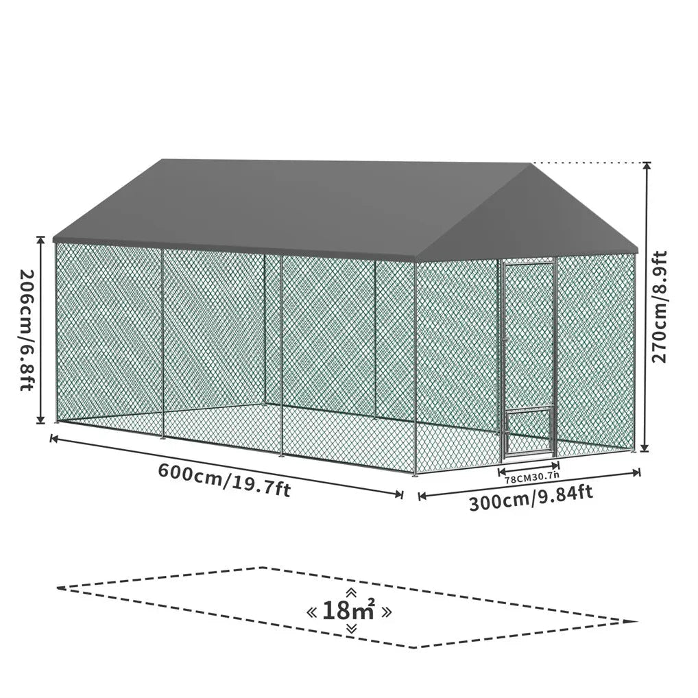 Extra Large Green Chicken Coop Cage 300x600cm with Waterproof Cover and Walk-In Design - Pet Care > Coops & Hutches > Coop & Hutch Accessories - Rivercity House & Home Co. (ABN 18 642 972 209) - Affordable Modern Furniture Australia