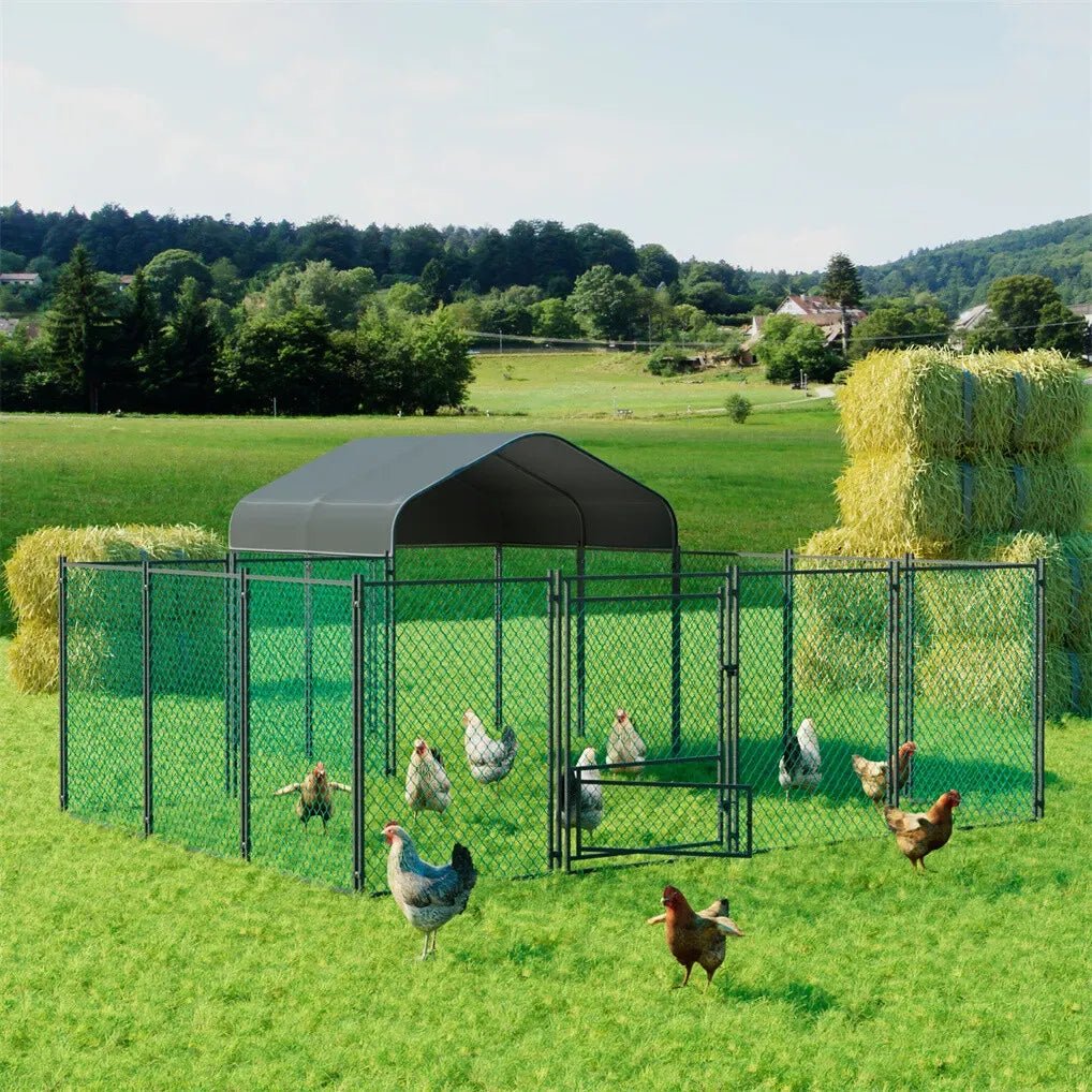 Extra Large Green Chicken Coop Cage Run Rabbit Hutch Walk In Hen Enclosure 300x400x270cm - Pet Care > Coops & Hutches > Small Animal Habitats & Cages - Rivercity House & Home Co. (ABN 18 642 972 209) - Affordable Modern Furniture Australia