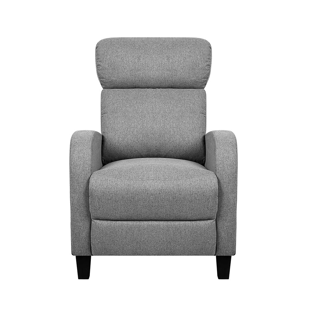 Fabric Reclining Armchair - Grey - Furniture > Bar Stools & Chairs > Arm Chairs & Recliners - Rivercity House & Home Co. (ABN 18 642 972 209) - Affordable Modern Furniture Australia