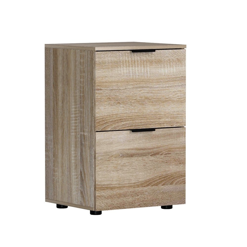 Filing Cabinet Files Storage Office Shelves File Organiser Oak 2 Drawer - Home & Garden > Home Office Accessories > Filing & Organisation - Rivercity House & Home Co. (ABN 18 642 972 209) - Affordable Modern Furniture Australia