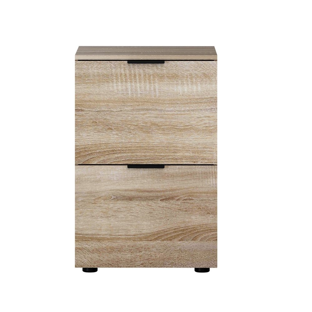Filing Cabinet Files Storage Office Shelves File Organiser Oak 2 Drawer - Home & Garden > Home Office Accessories > Filing & Organisation - Rivercity House & Home Co. (ABN 18 642 972 209) - Affordable Modern Furniture Australia