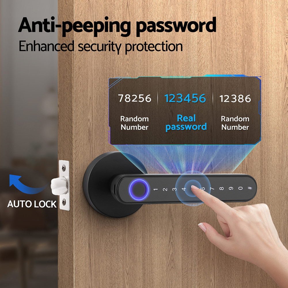 Fingerprint Door Lock Smart Electronic Handle - Home & Garden > Home & Garden Others - Rivercity House & Home Co. (ABN 18 642 972 209) - Affordable Modern Furniture Australia