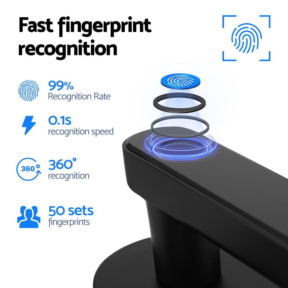 Fingerprint Door Lock Smart Electronic Handle - Home & Garden > Home & Garden Others - Rivercity House & Home Co. (ABN 18 642 972 209) - Affordable Modern Furniture Australia