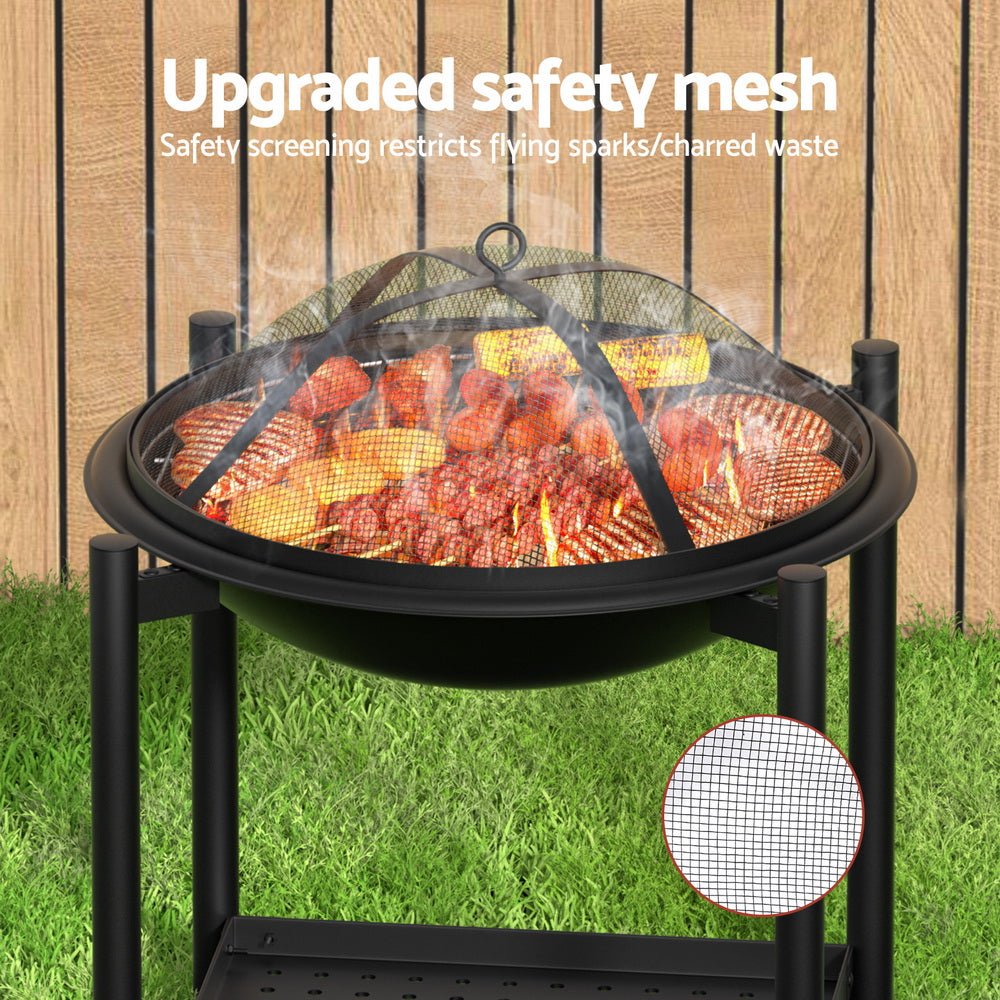 Fire Pit BBQ Grill 2 - in - 1 Outdoor - Home & Garden > BBQ - Rivercity House & Home Co. (ABN 18 642 972 209) - Affordable Modern Furniture Australia