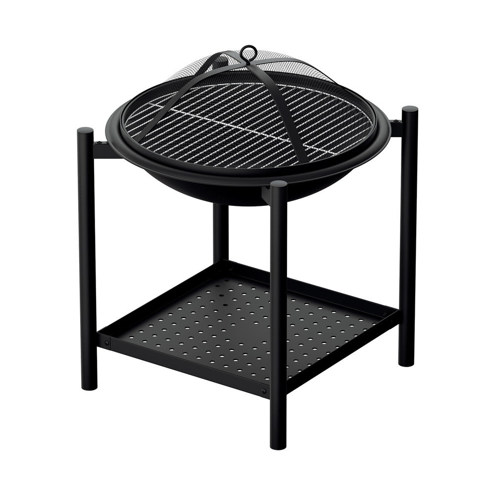 Fire Pit BBQ Grill 2 - in - 1 Outdoor - Home & Garden > BBQ - Rivercity House & Home Co. (ABN 18 642 972 209) - Affordable Modern Furniture Australia