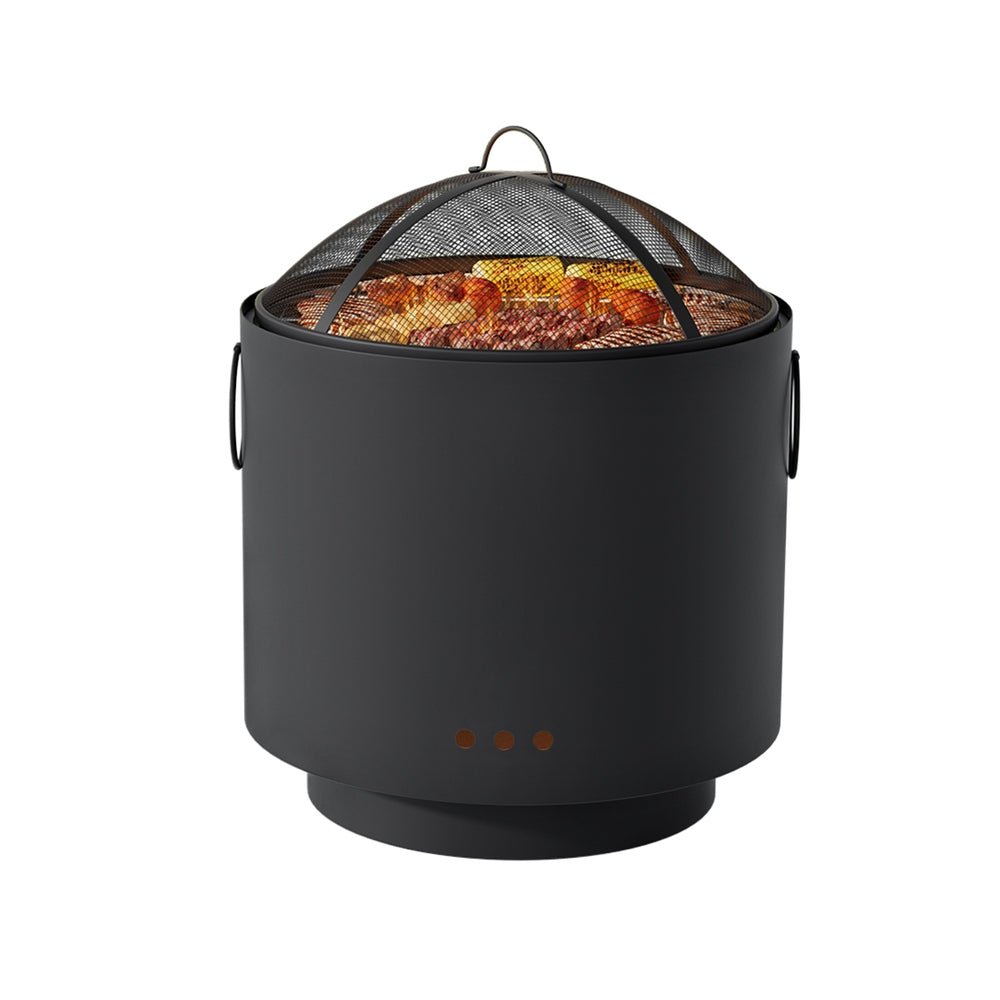 Fire Pit BBQ Portable Deep Bowl Outdoor Fireplace - Home & Garden > Firepits > Fire Pits - Rivercity House & Home Co. (ABN 18 642 972 209) - Affordable Modern Furniture Australia