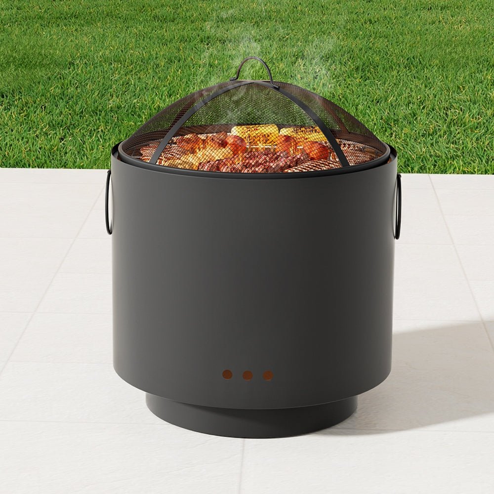 Fire Pit BBQ Portable Deep Bowl Outdoor Fireplace - Home & Garden > Firepits > Fire Pits - Rivercity House & Home Co. (ABN 18 642 972 209) - Affordable Modern Furniture Australia