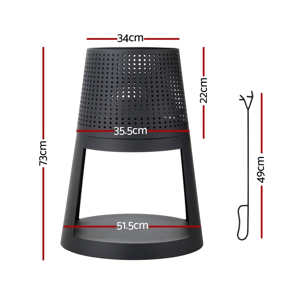 Fire Pit Deep Bowl Iron Outdoor Fireplace - Home & Garden > Firepits > Fire Pits - Rivercity House & Home Co. (ABN 18 642 972 209) - Affordable Modern Furniture Australia